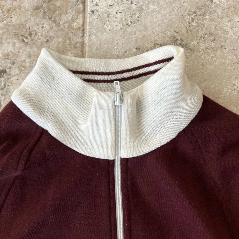Christian Dior Vintage Monsieur Vintage Zip-Up Track Jacket in Burgundy, size XL